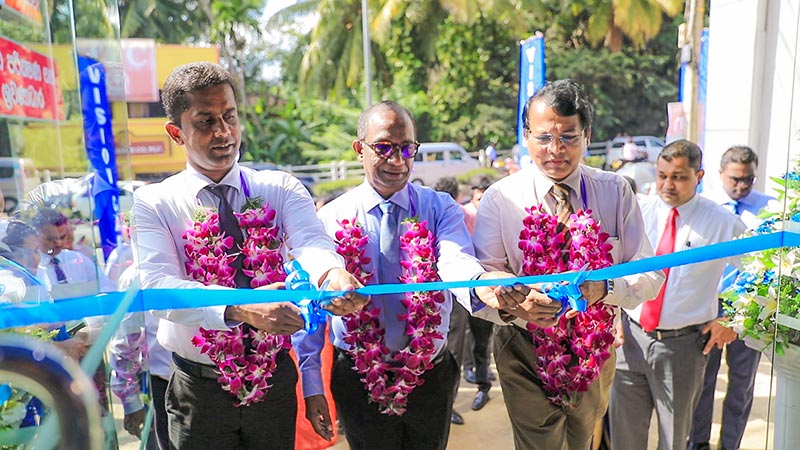 Opening of the Kegalle branch by (from left to right:) K.G.S Nishantha - Divisional secretary, Kegalle , Mr.Dasantha Fonseka - CEO of Vision Care optical services (Pvt) Ltd , Dr.Jayasundara - General Practitioner, Kegalle.