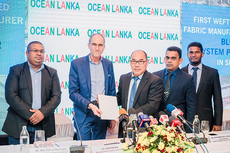 Ocean Lanka representatives with Swiss based Bluesign Technologies representatives at the bluesign® SYSTEM PARTNER agreement signing