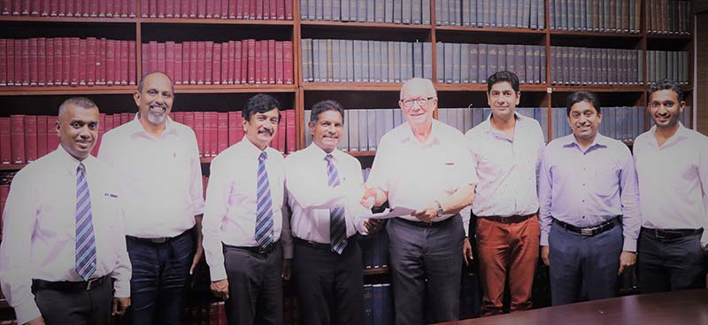 Standing from left to right are: Mr. Champika Coomasaru - CFO, ACL Cables , Mr. Anil Surana - Director, Cable Solutions , Mr. Daya Wahalatantiri - Director, ACL Cables , Mr. Suren Madanayake - MD, ACL Cables , Mr. Rune Flinth - Chairman - Cable Solutions , Mr. Pawan Tejwani - MD, Cable Solutions , Mr. Chehan Perera - MD, Tempest PE Partners , Mr. Sandeep Jayawardena - Tempest PE Partners