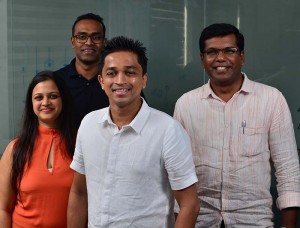 The eMarketingEye Management Team: (from left) Kusalika Basnayake - VP Digital Marketing, Suranga Rajakaruna – VP Web Solutions, Rajitha Dahanayake – CEO and Shameera Liyanage - COO 