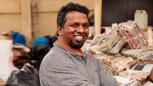 With the help of Plastics for Change and Hasiru Dala, Krishna went from waste picking to collecting waste from 24 locations in the city. Now he manages a team that provides a monthly waste collection service for 3-star hotels.