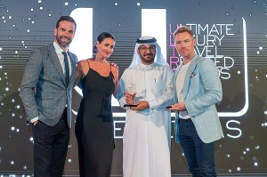 Emirates won ‘Best Airline in the World’ and ‘Best First Class’ at the prestigious 2019 ULTRAs.  From left to right: Gethin Jones, British broadcaster and television presenter; Kirsty Gallacher, British television presenter; Adel Al Redha, Chief Operating Officer for Emirates Airline; and Ronan Keating, Irish singer, songwriter and broadcaster.