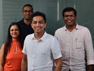 The eMarketingEye Management Team: (from left) - VP Digital Marketing Kusalika Basnayake, VP Web Solutions Suranga Rajakaruna, CEO Rajitha Dahanayake and COO Shameera Liyanage