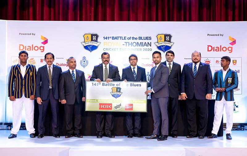 Chief Executive Officer at Keells Food Products PLC/Vice President at John Keells Holdings PLC Sumudu Thanthirigoda (4th from left) handing over the sponsorship to B. A. Abeyrathna, Principal of Royal College and Asanka Perera - Sub Warden at S. Thomas’ College.