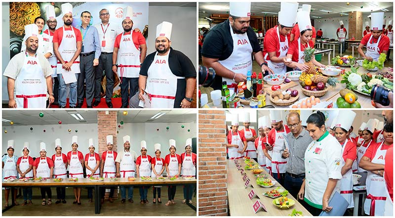 Employees living AIA’s brand promise at the Healthy Cook-Off 