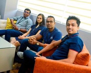 The eMarketingEye Management Team. From left: COO - Shameera Liyanage, VP Digital Marketing –Kusalika Basnayake, VP Web Solutions – Suranga Rajakaruna and CEO – Rajitha Dahanayake