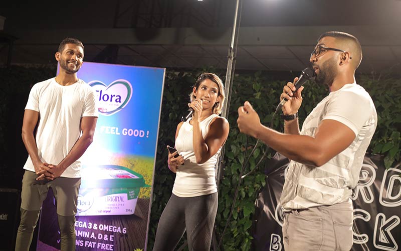 (From left to right) Julius Mitchell - Sri Lankan beatboxer and World Choir Games medalist, Natasha Fonseka – Owner of Fit.lk, Isuru Fonseka – Owner of Fit.lk