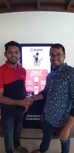 Wurth Lanka Sales and Marketing Manager Suranga Kekuluwalage (left ) with Shashnika Rambukpota- Senior Executive Marketing and Communications of RCGC after finalizing the sponsorship