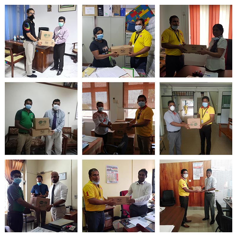 Shanaka Jayaweera, Senior Manager – Supply Chain of Watawala Tea Ceylon Limited handing over the donations to Commodore K.T.M. Perera, Commanding Officer of Sri Lanka Volunteer Naval Force and SLNS ‘Lanka’