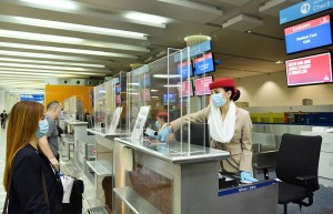 The airport team has also installed protective barriers at each check-in desk and immigration counter to provide additional safety reassurance to passengers and employees during interaction over the counter.