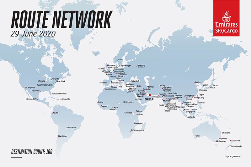 Emirates SkyCargo expands network to 100 destinations