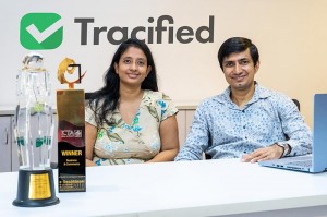 Tracified Co-founders Uthpalie Thilakarathna and Dileepa Jayathilaka.