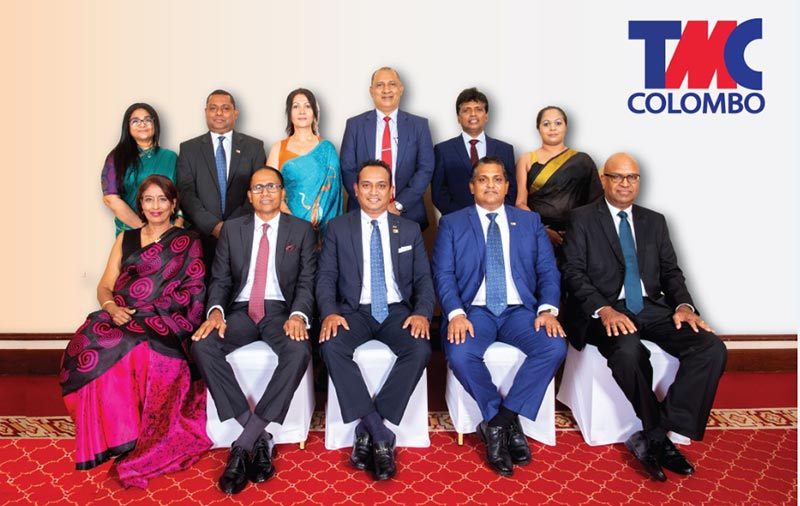 The executive committee of TMC- Colombo Seated from left:  Roshinie De Saram (Secretary), Manjula Wijemanne (Ex-Chairman), Pradeep Edward (Chairman -Elected), Nishantha Delgoda (Vice Chairman), Priyantha Hapuarachchi (Treasurer)Standing from left: Jezaayer Hassendeen, Rumindra Ranasinghe, Geethika Wickremasinghe (Deputy Treasurer), Chathura Wijesuriya, Ranjith Fernando, Duneeshya Bogoda (Deputy Secretary)