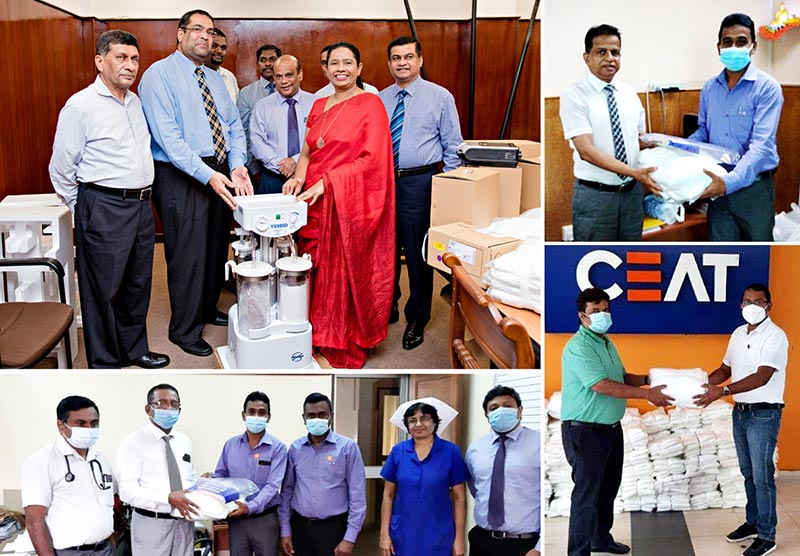 Some of the donations made by CEAT to state institutions involved in the battle against the spread of COVID-19