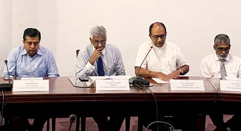 The re-elected office bearers of the Palm Oil Industry Association (from left) Sajjad Mawzoon (Vice President), Dr Rohan Fernando (President), Vish Govindasamy (Vice President) and Ravi Jayatilleke (Treasurer)
