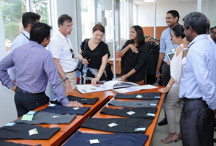 Richard Anthony Collins – COO, F&F Clothing UK and Alison Tania Rose – Director International Sourcing, Tesco HK on a tour of the Hirdaramani Factory in Mullaitivu (2) (3)