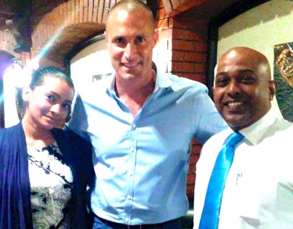 Nigel Barker with Dana and Deen from E FM
