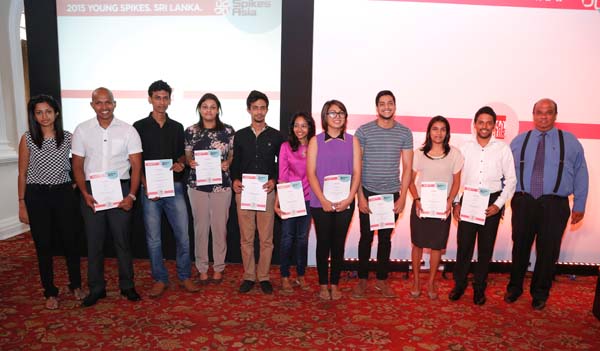 Ranil De Silva and the young Spikes Winners