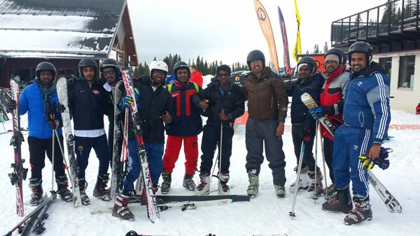 The Creative Solution team  skiing in Åre, Sweden