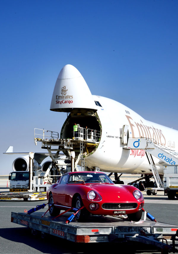 Emirates-SkyCargo-transports-Classic-Ferraris-for-Gulf-Concours
