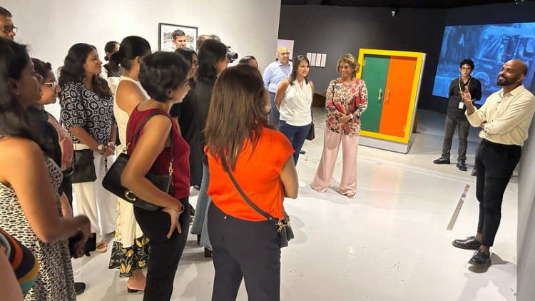 Private Banking Members of Nations Trust Bank at the exclusive curated tour of ‘The Foreigners’ art exhibition led by artist, Sandev Handy.